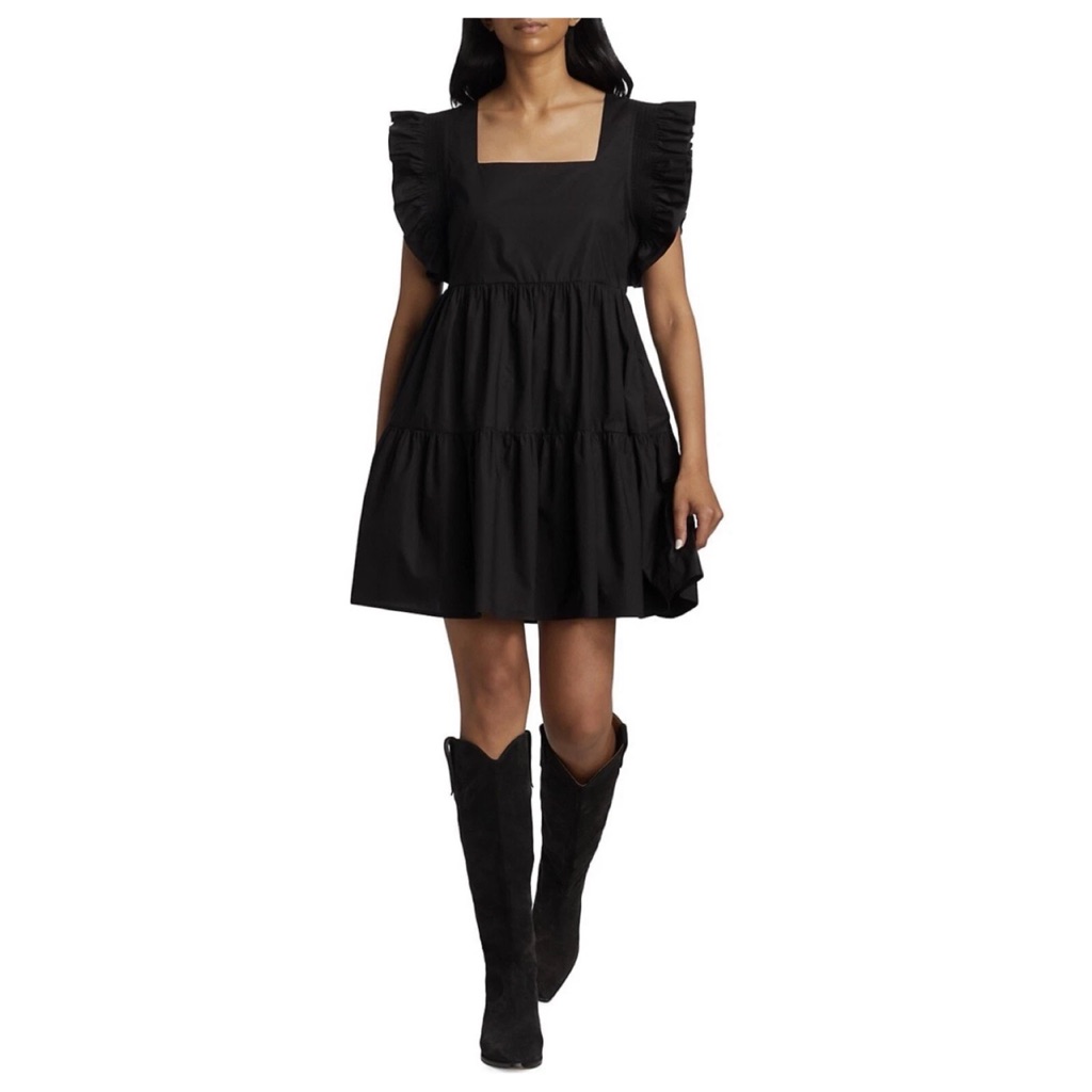 English Factory Babydoll Ruffle Mini Dress